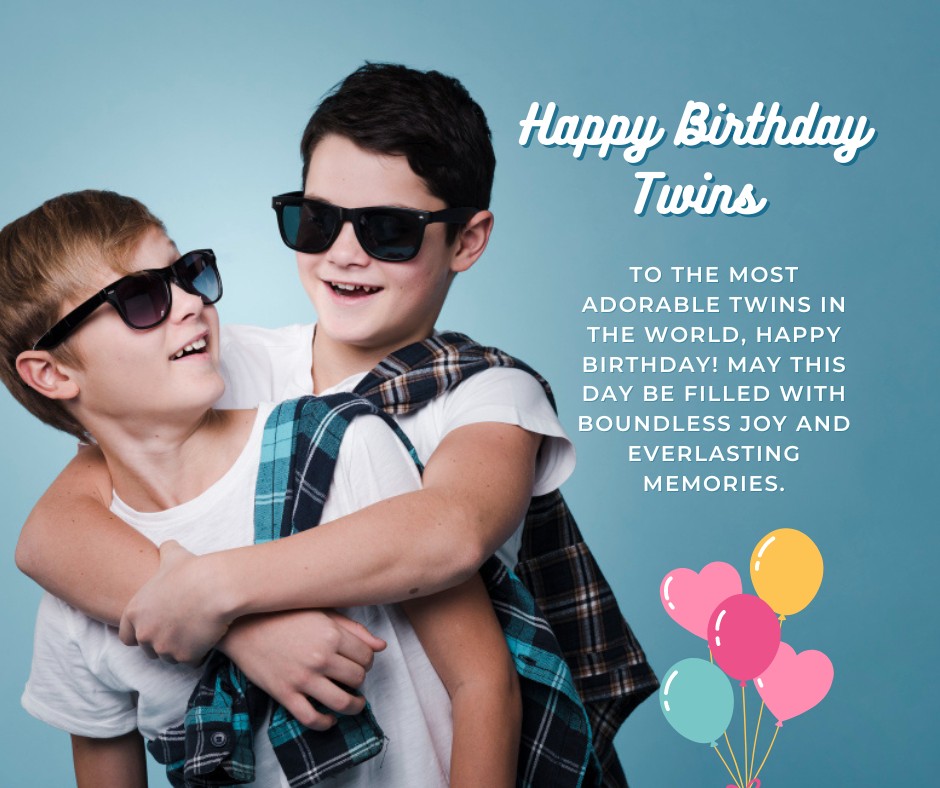 Best Twins Birthday Wishes Card