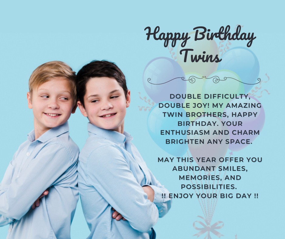 Twin Brother Birthday Card