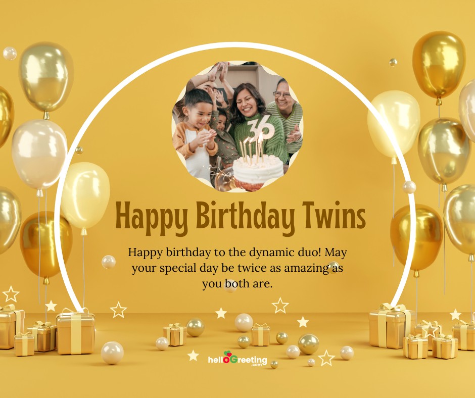 Twins Birthday Card from Hellogreeting