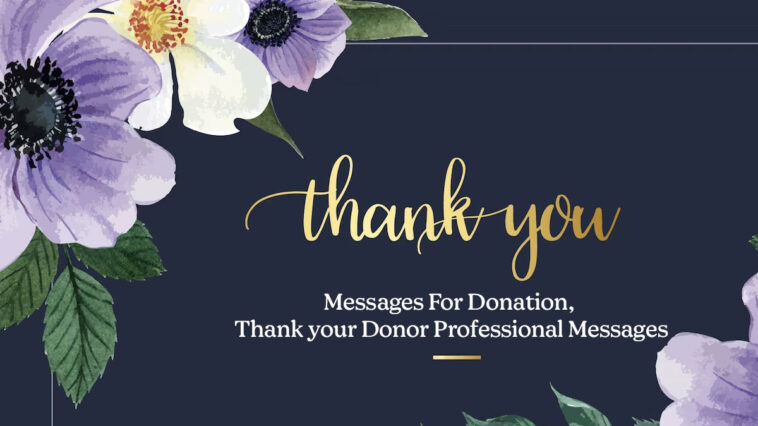 Thank You Messages For Donation