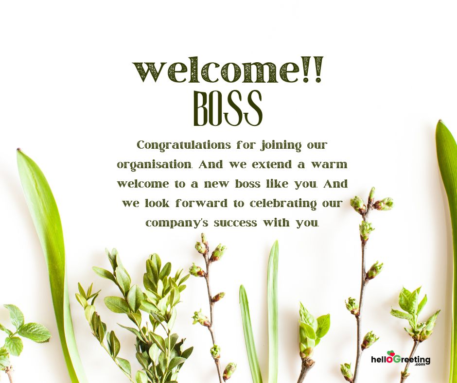 Friendly Welcome Messages for New Boss