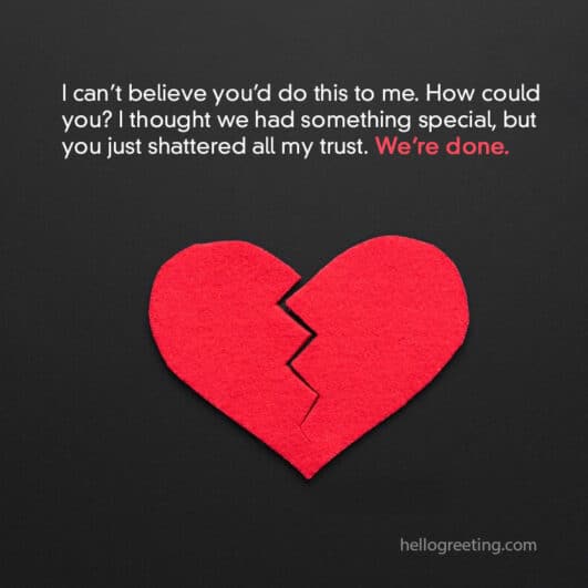 60+ Heart Broken Messages to a Cheating Boyfriend | Hellogreeting