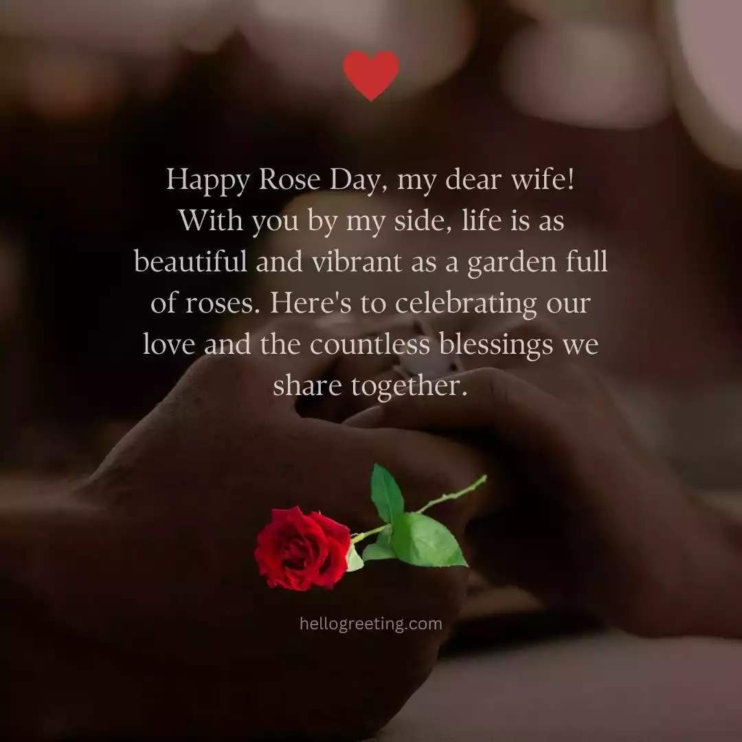 Rose Day Wishes for Wife