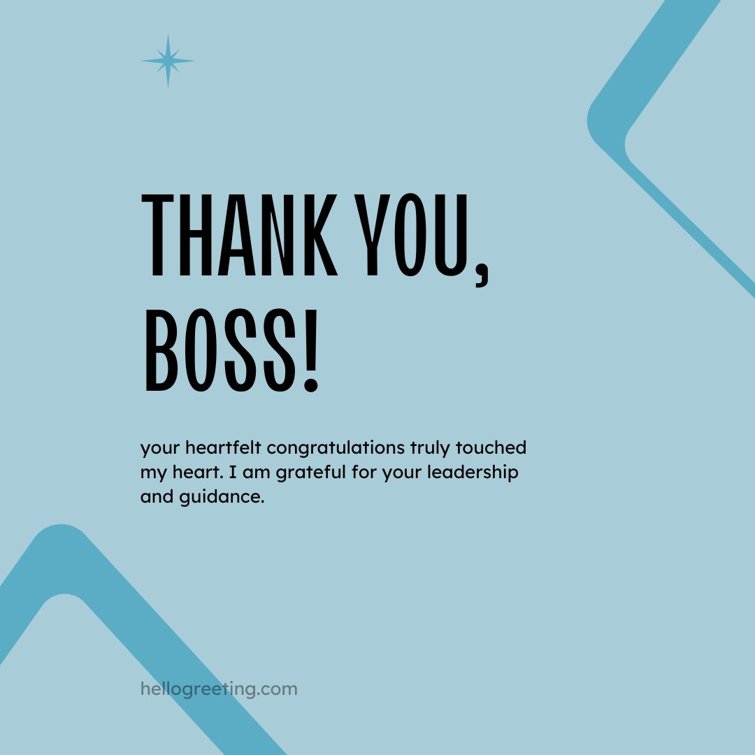 Congratulations Reply Messages to Boss