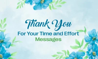 Thank You For Your Time And Effort Messages
