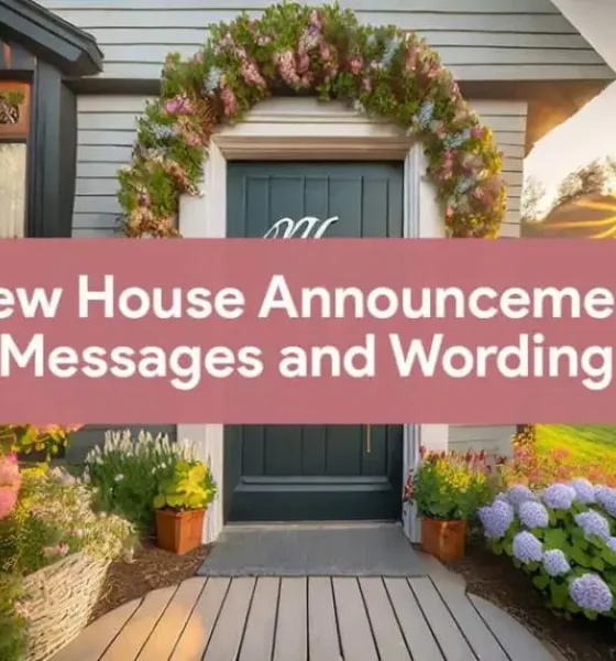 New House Announcement Messages and Wording