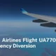United Airlines Flight UA770 Emergency Diversion
